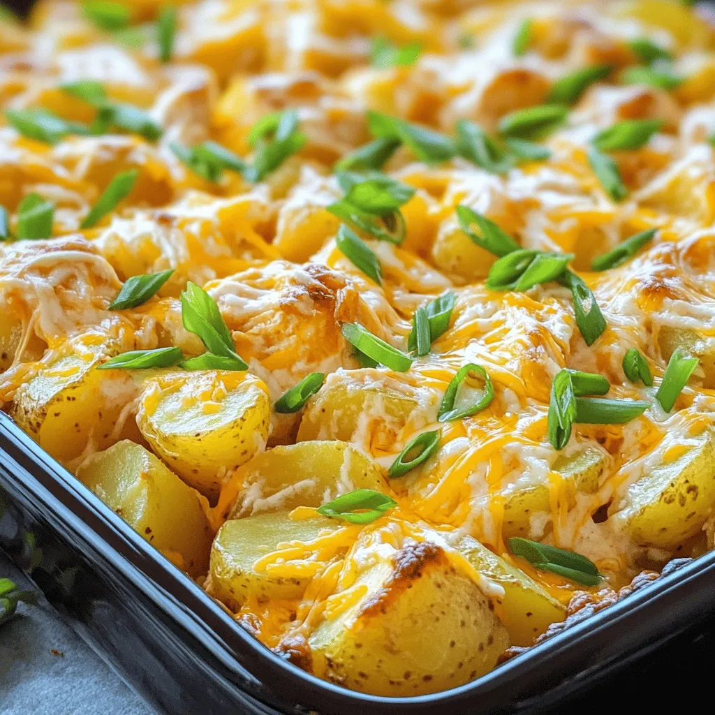 Buffalo Chicken Roasted Potato Bake Recipe