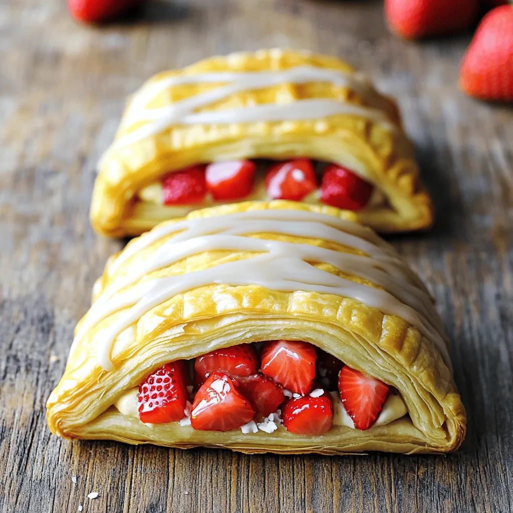 Vegan Strawberry Cream Danish Tasty Bakery Treat