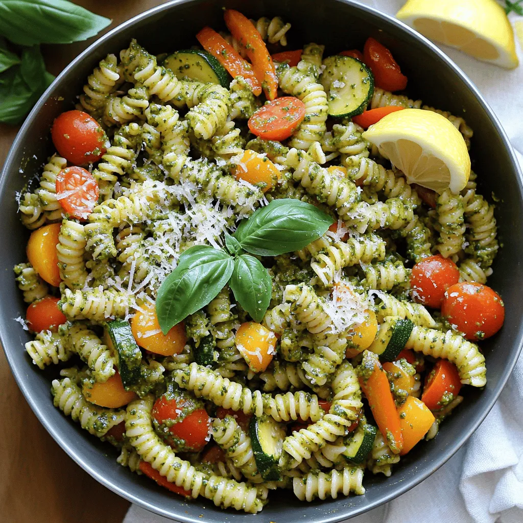 Pesto Pasta Primavera Flavorful and Colorful Dish