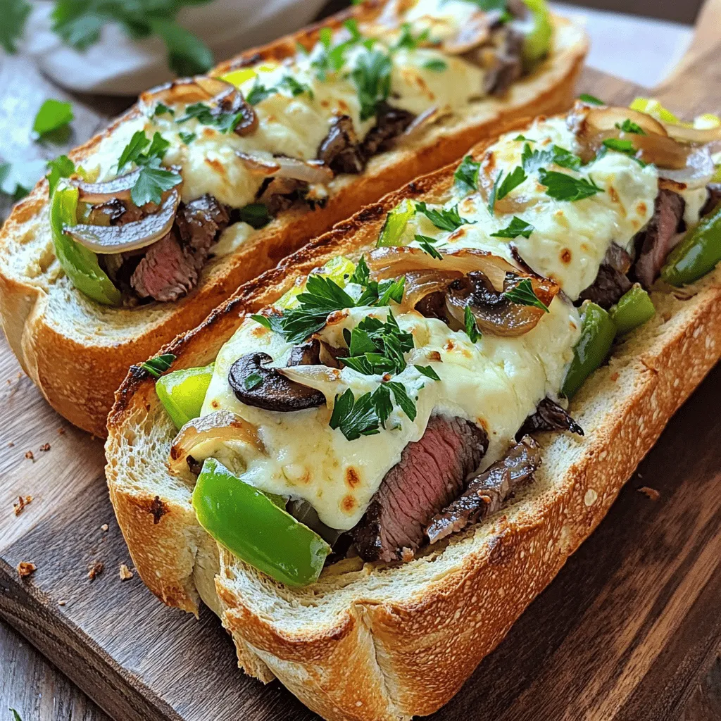 To make the best Philly cheesesteak cheesy bread, you need fresh ingredients. A large loaf of artisan bread is essential. French or Italian bread works best. This type of bread holds up to the filling and adds great texture.