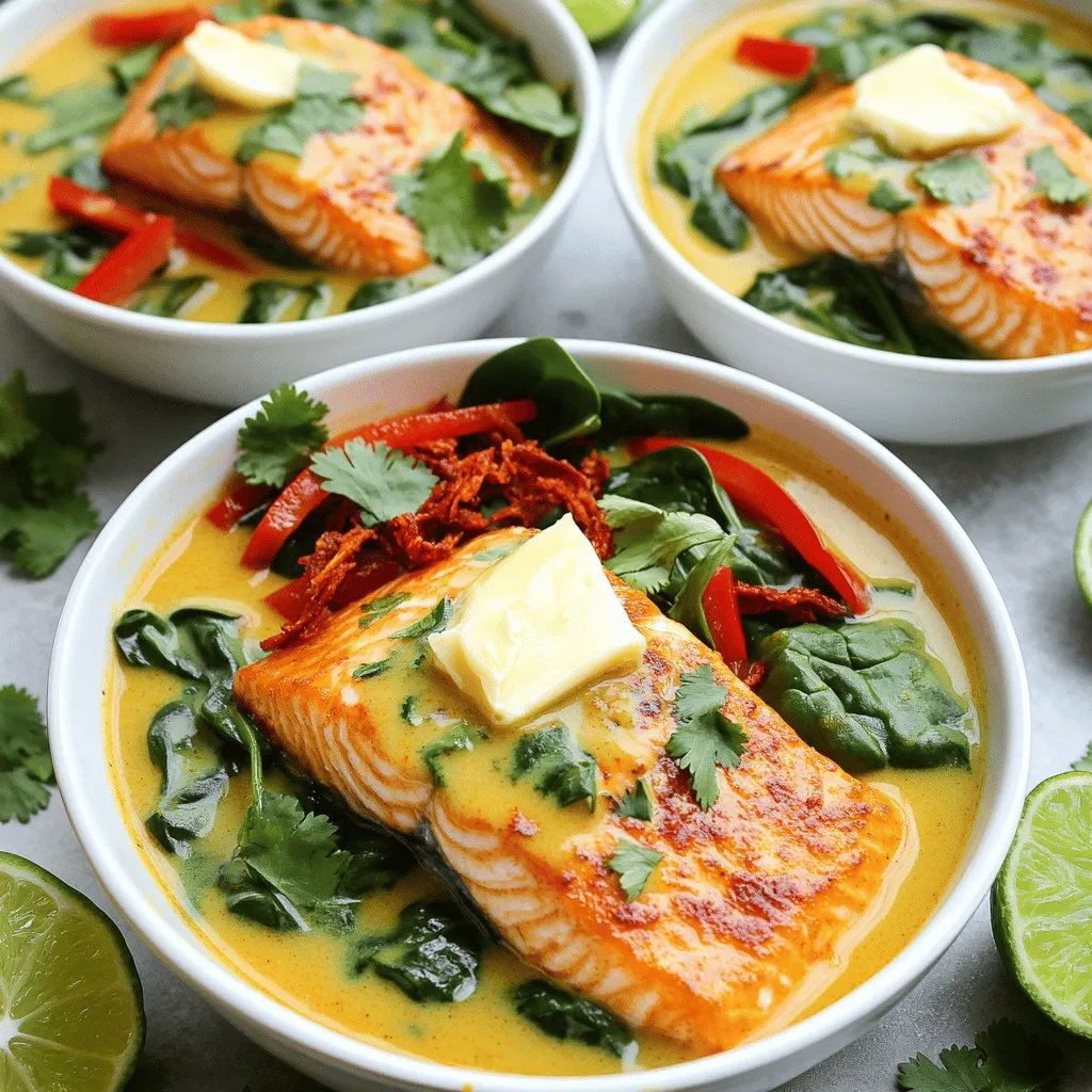 Coconut Curry Salmon with Garlic Butter Easy Recipe