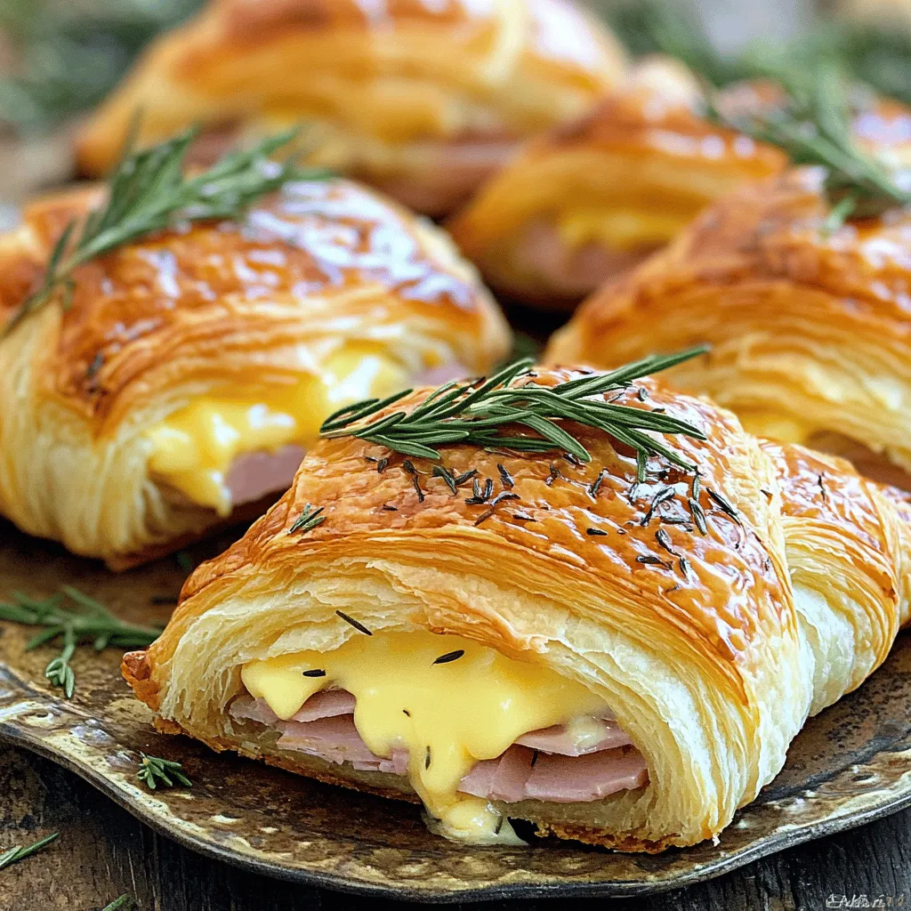 - Croissants - Deli Ham - Swiss Cheese - Creamy Dijon Mustard