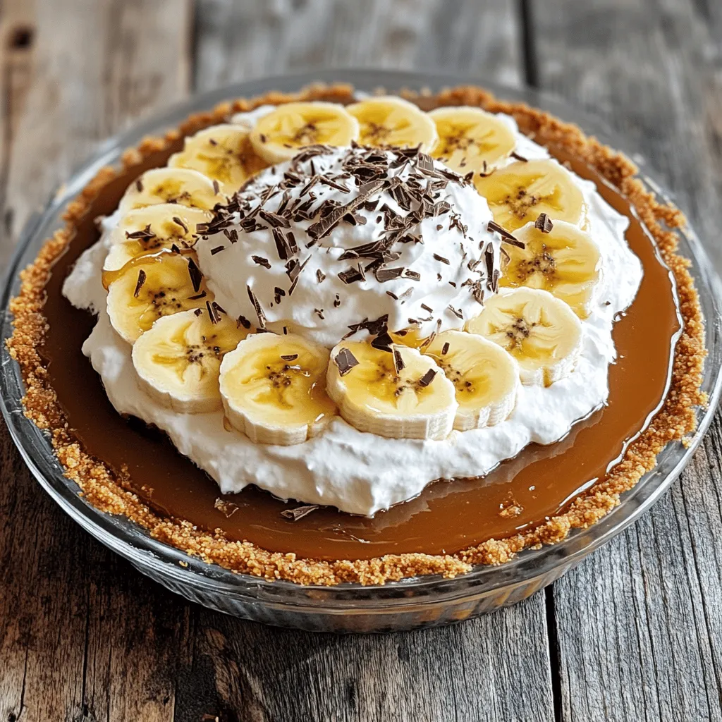 To make Easy Banoffee Pie, you need a few key ingredients: - 200g digestive biscuits, crushed - 100g unsalted butter, melted - 1 can (397g) sweetened condensed milk - 2 ripe bananas, sliced - 250ml heavy cream - 2 tablespoons powdered sugar - 1 teaspoon vanilla extract - Chocolate shavings or cocoa powder for garnish