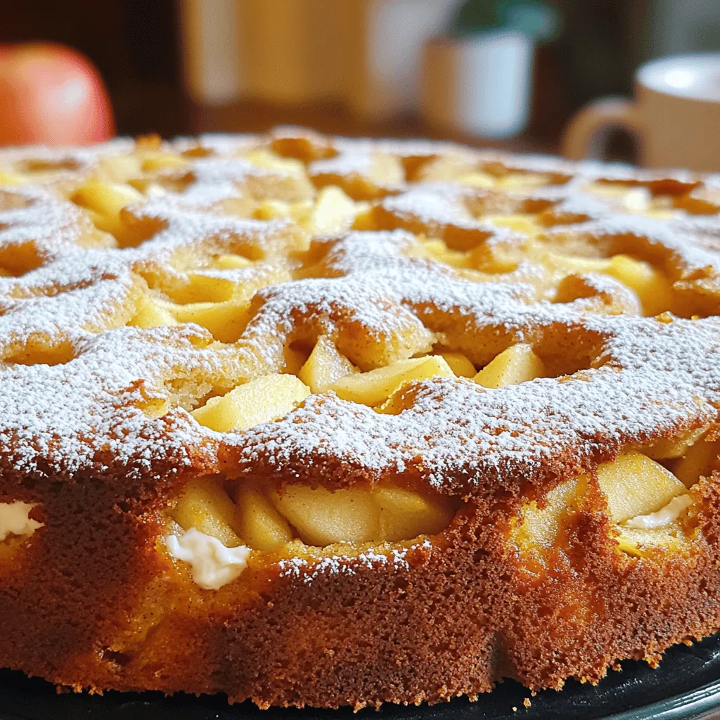 Delectable Apple Coffee Cake With Cream Cheese Filling