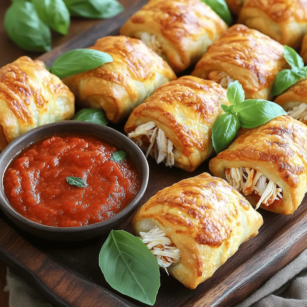 - 1 cup cooked chicken, shredded - 1 cup mozzarella cheese, shredded - ½ cup pizza sauce - ½ red bell pepper, diced - ¼ cup red onion, finely chopped