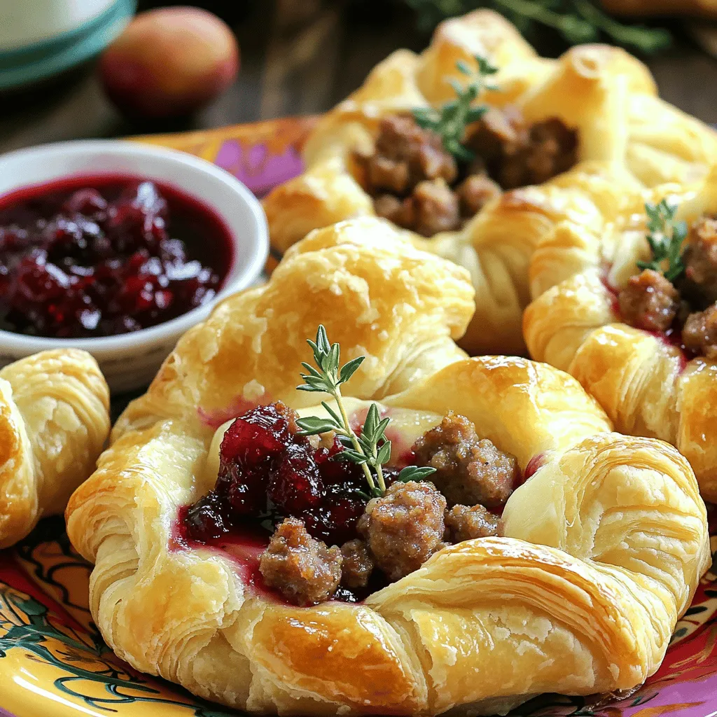 Sausage Cranberry Brie Bites: A Flavorful Appetizer