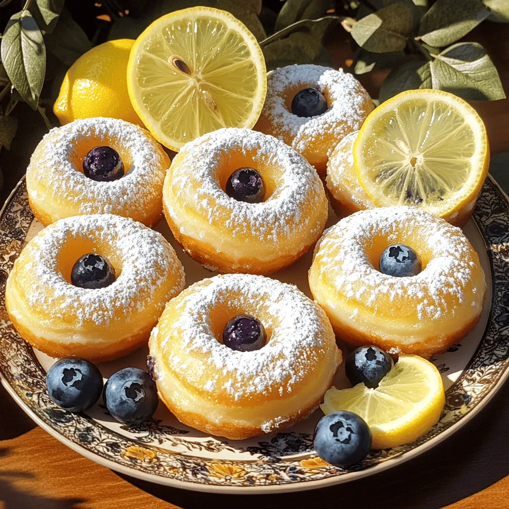 Here’s what you need for your baked lemon blueberry donuts. Each item plays a key role in making these treats delicious.