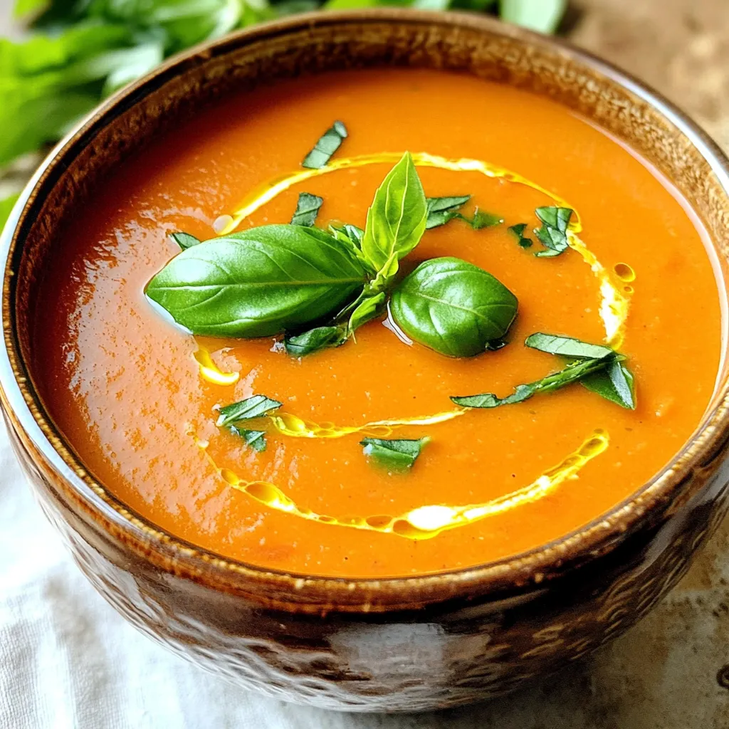 Slow Cooker Tomato Basil Soup Comfort in Every Bite