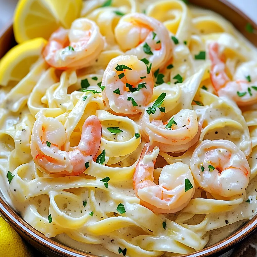 One-Pot Creamy Garlic Shrimp Alfredo Delightful Meal
