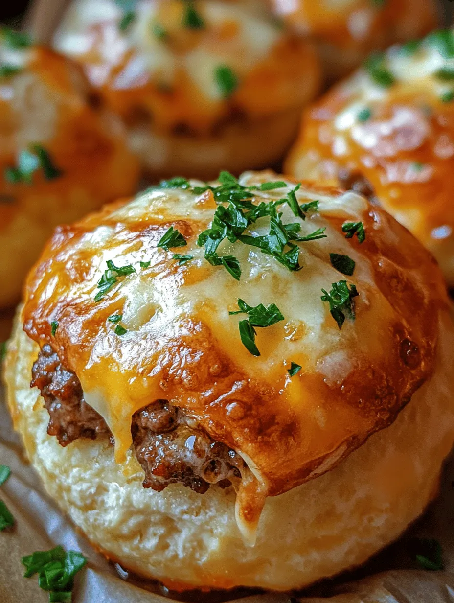 Garlic Parmesan Cheeseburger Bombs: A Delicious Fusion of Flavors