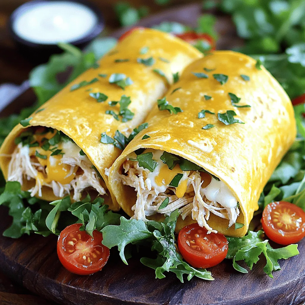 Cheesy Garlic Chicken Wraps Flavorful and Easy Recipe