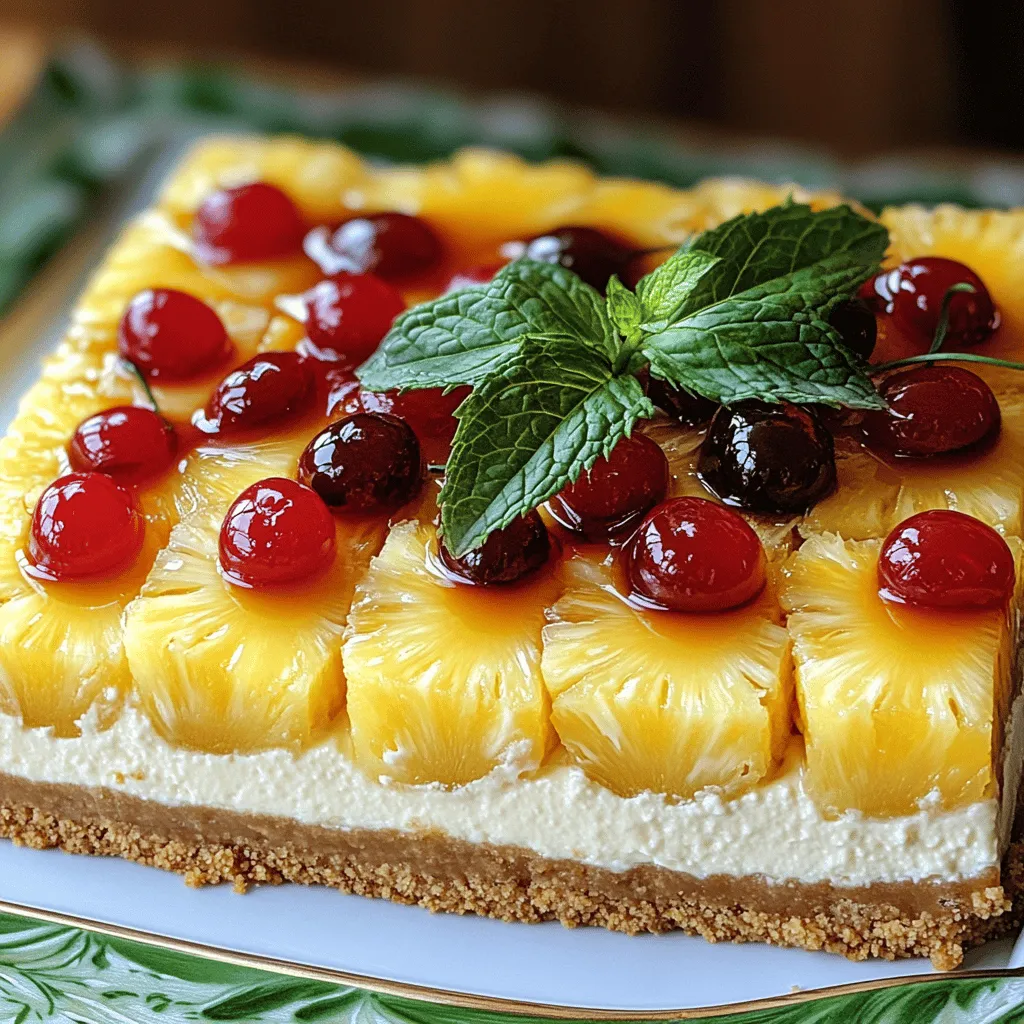 Pineapple Upside-Down Cheesecake Simple Dessert Recipe