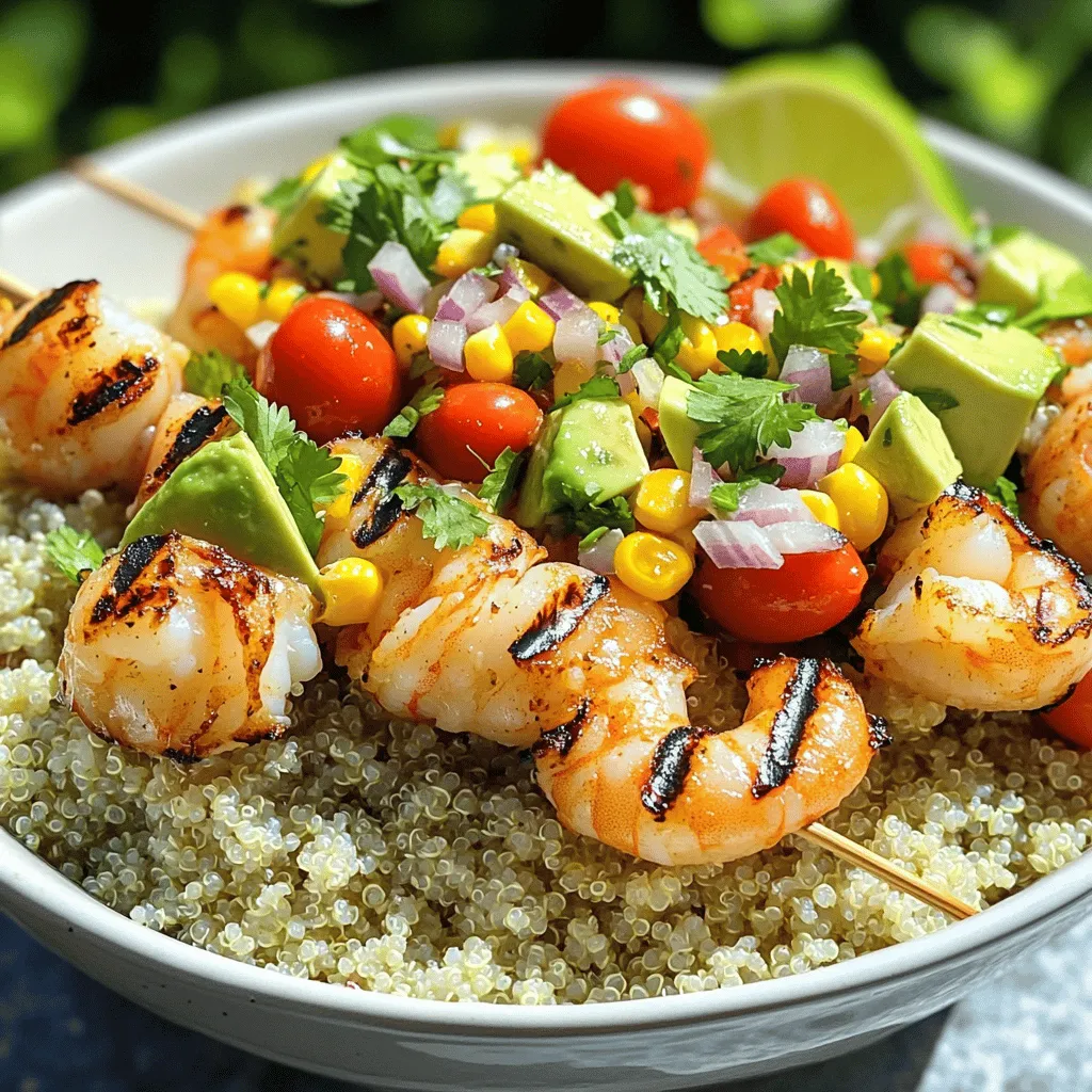 Grilled Shrimp Bowl with Avocado and Corn Salsa Delight