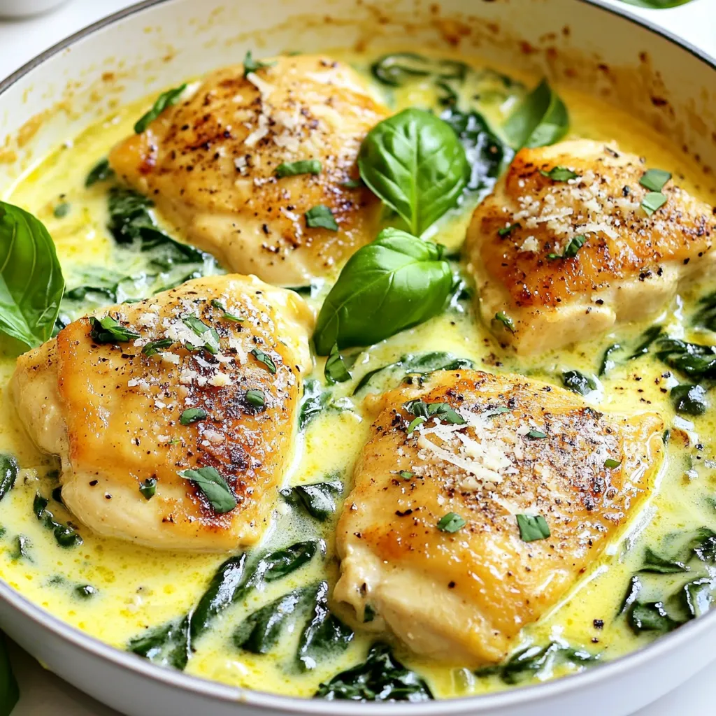 Creamy Spinach Chicken Skillet Savory and Simple Meal