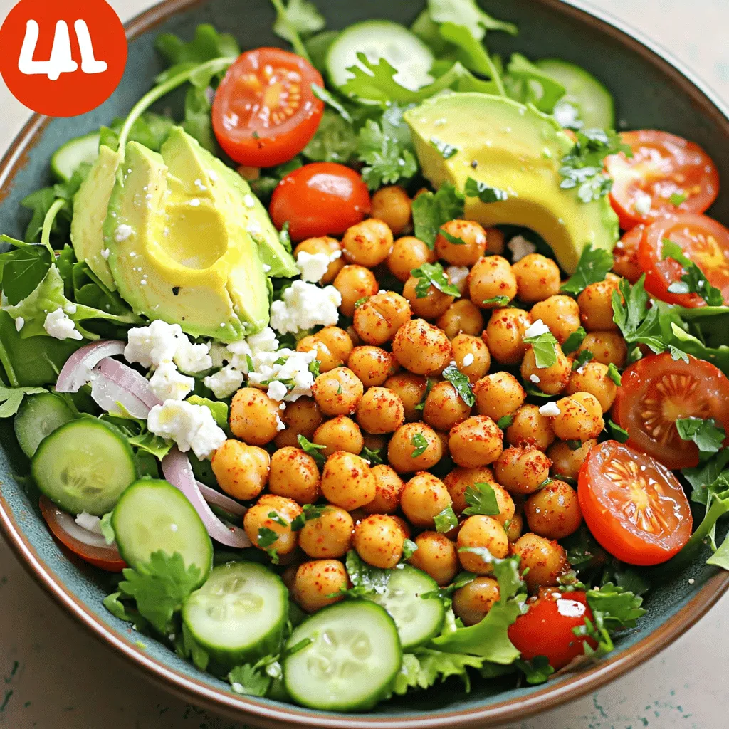 Crispy Chickpea Salad Fresh and Flavorful Delight