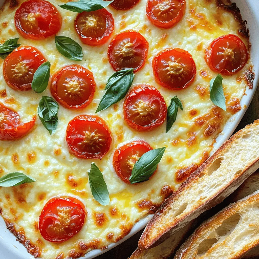 Triple Cheese and Tomato Bruschetta Dip Delight