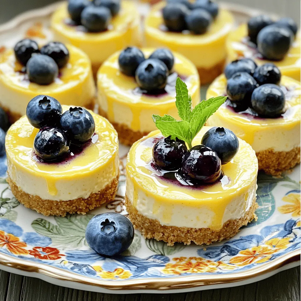 Mini Lemon Blueberry Cheesecakes Delightful and Easy