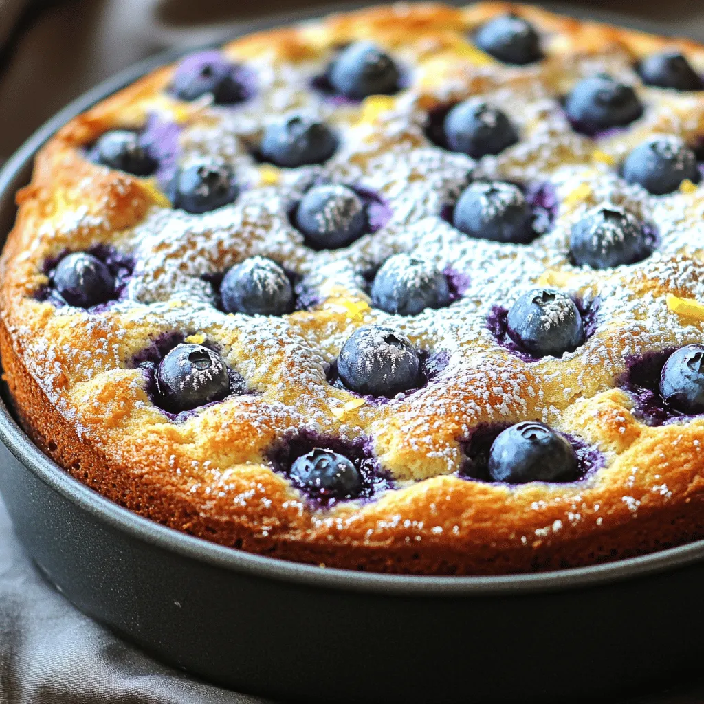 For the Blueberry Ricotta Breakfast Cake, you need simple and fresh ingredients. Here is the list of ingredients you will need: