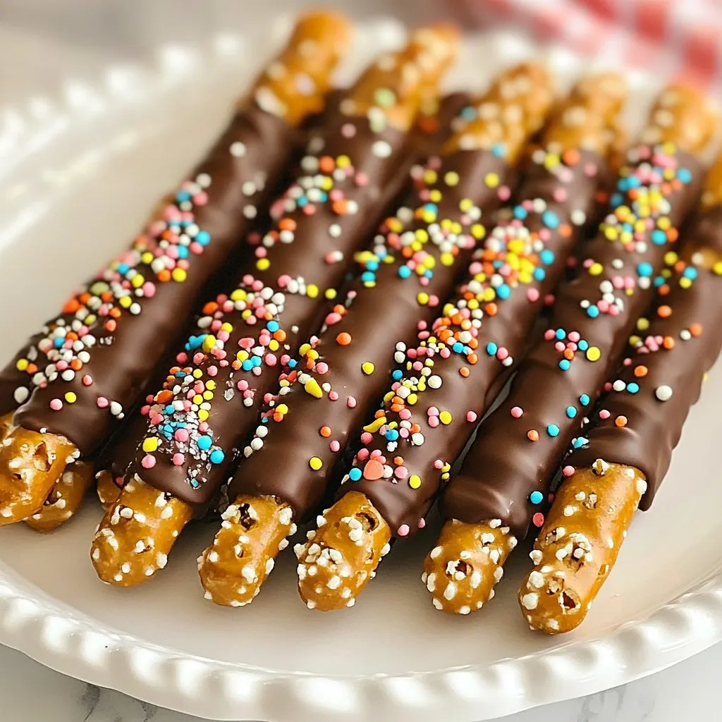 Chocolate Dipped Pretzel Rods Easy and Delicious Treat