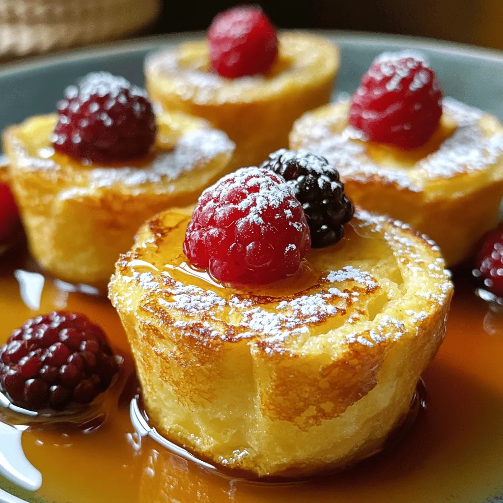 To make the best French toast muffin cups, you need fresh and simple ingredients. Here’s the list: