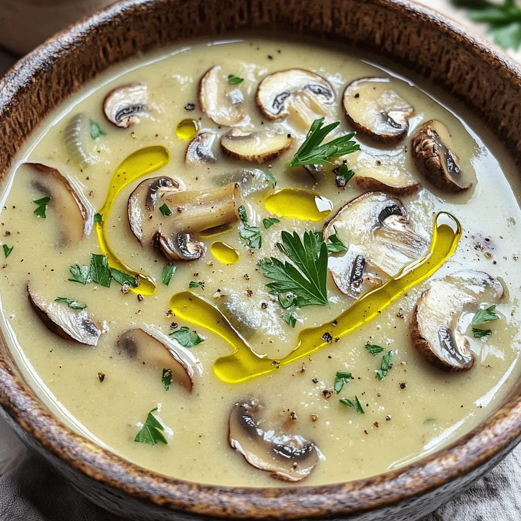 Quick and Creamy Mushroom Soup Without Dairy Delight
