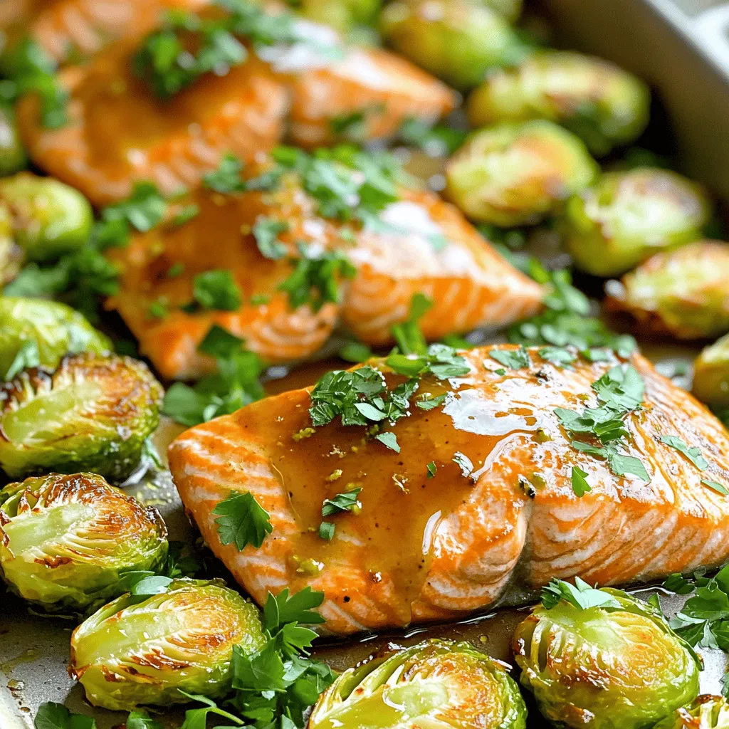 Sheet-Pan Maple Dijon Salmon with Brussels Sprouts Delight