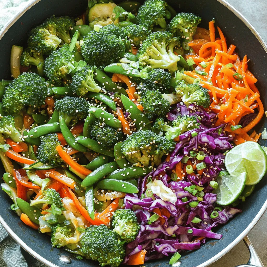 Rainbow Veggie Stir Fry Skillet Easy Weeknight Meal