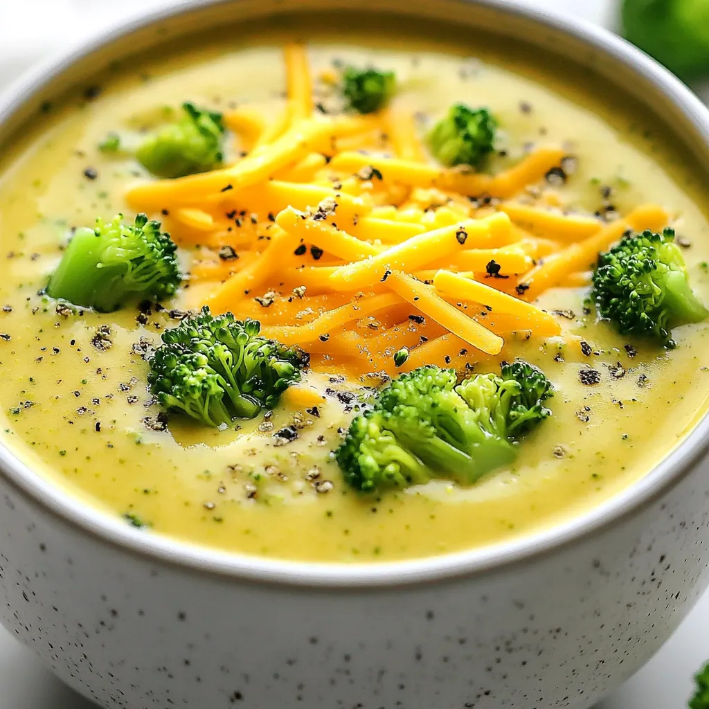 Keto Broccoli Cheddar Soup Creamy and Flavorful Dish