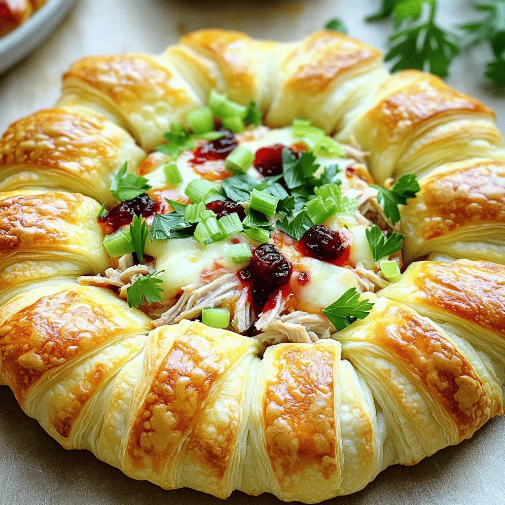 To make the savory turkey and cranberry crescent ring, you need a few simple ingredients. This easy turkey and cranberry dish comes together quickly. Here’s what you need: