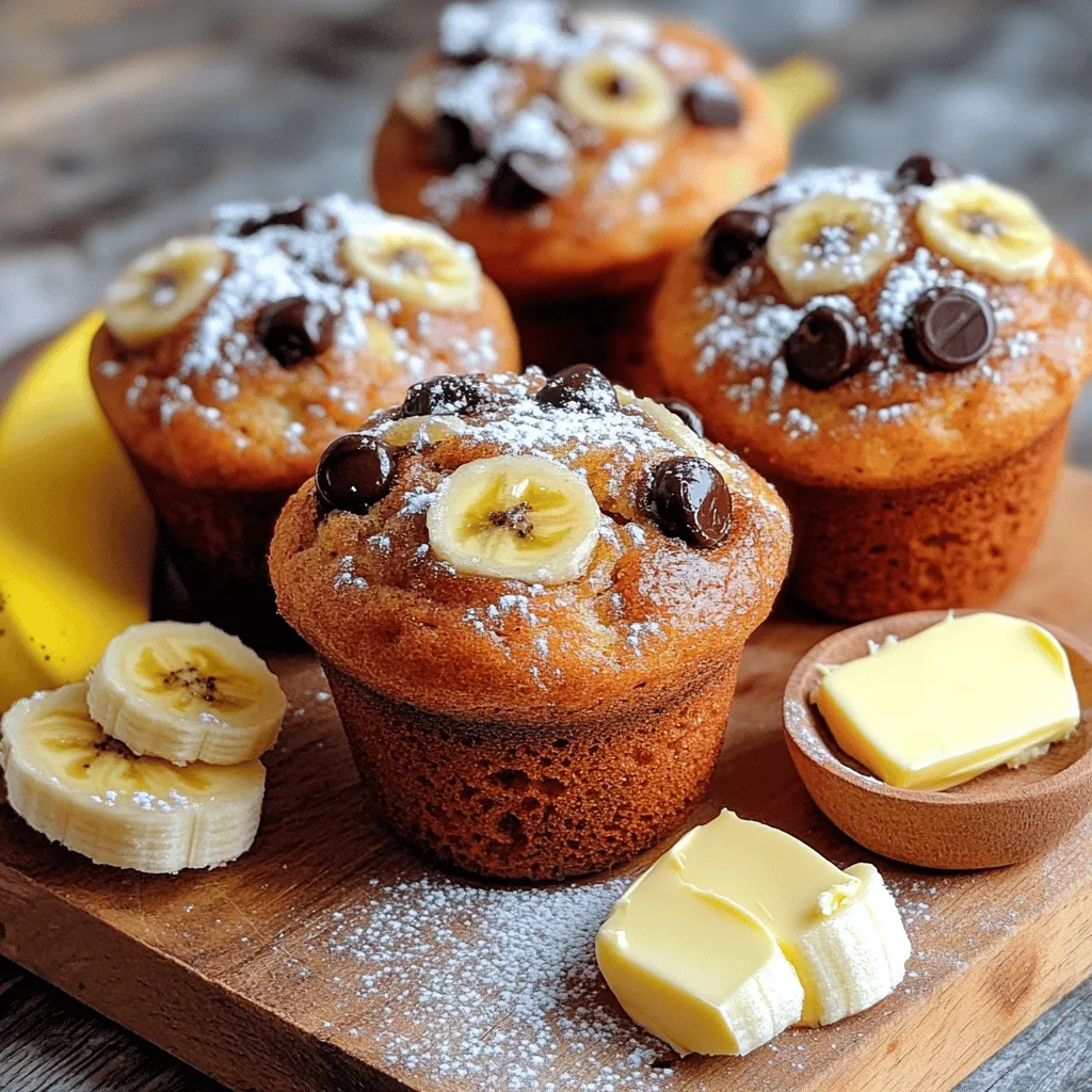 Chocolate Chip Banana Muffins Tasty and Easy Recipe