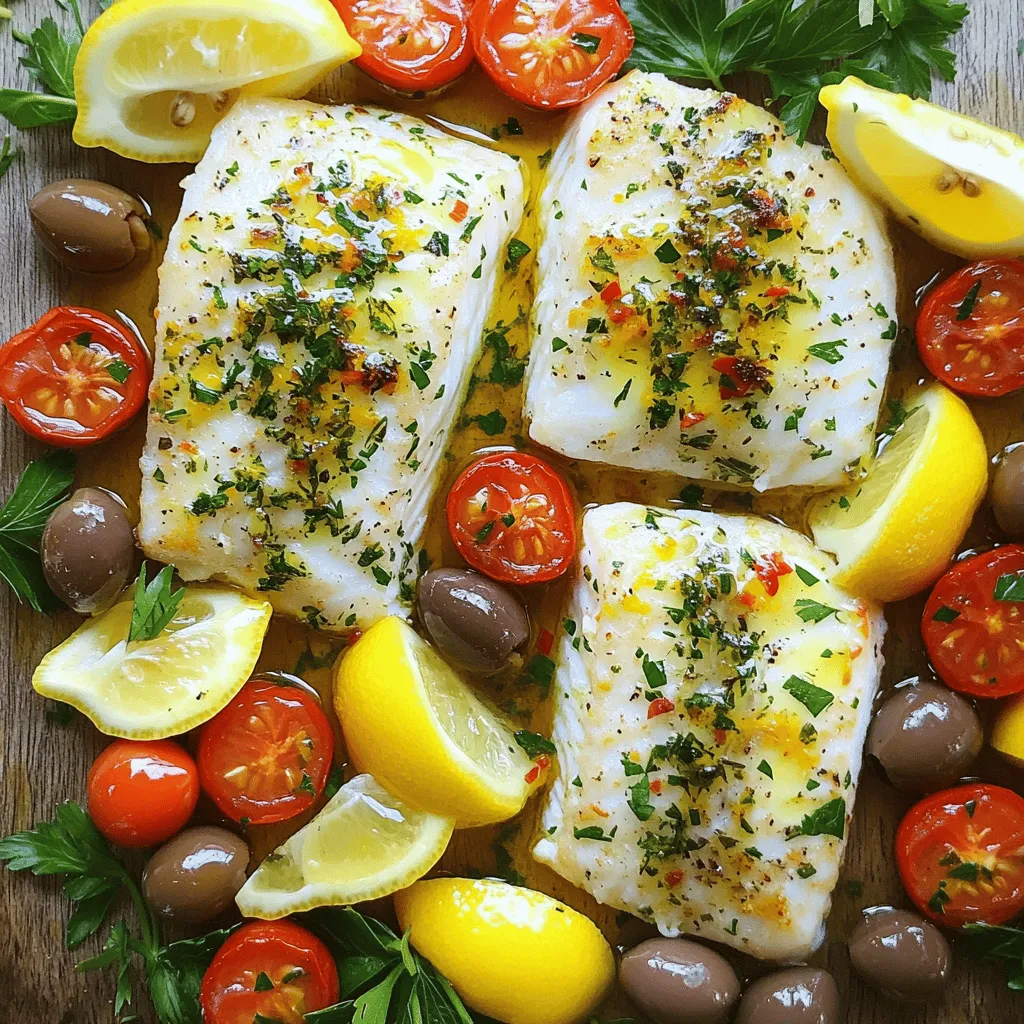 For Mediterranean baked fish, you need fresh ingredients. Start with four white fish fillets. Cod or halibut works well. These fish are mild and flaky. They soak up flavors nicely.