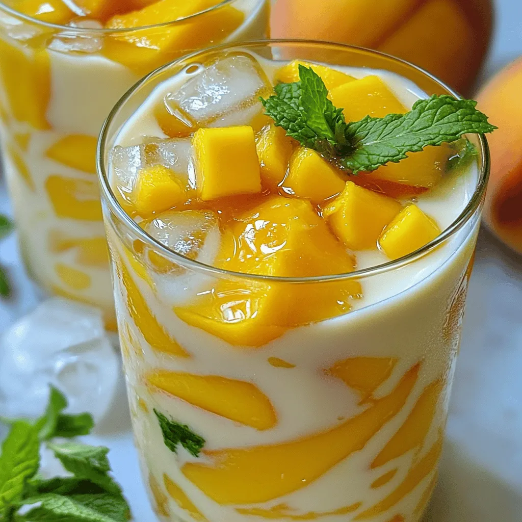 Peach Mango Milk Tea Refreshing and Simple Recipe