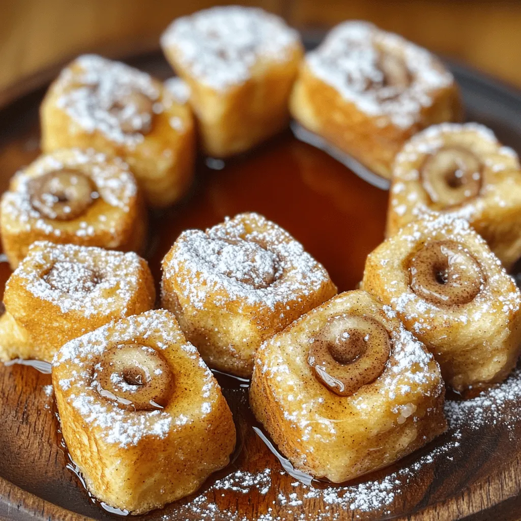 To make Cinnamon Roll French Toast Bites, you need these simple items: