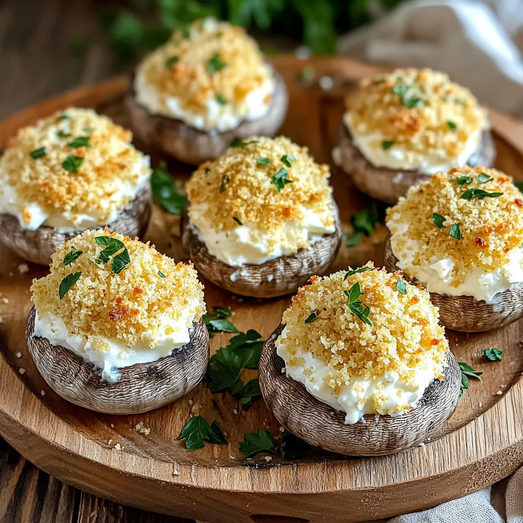 Air Fryer Parmesan Stuffed Mushrooms Savory Delight