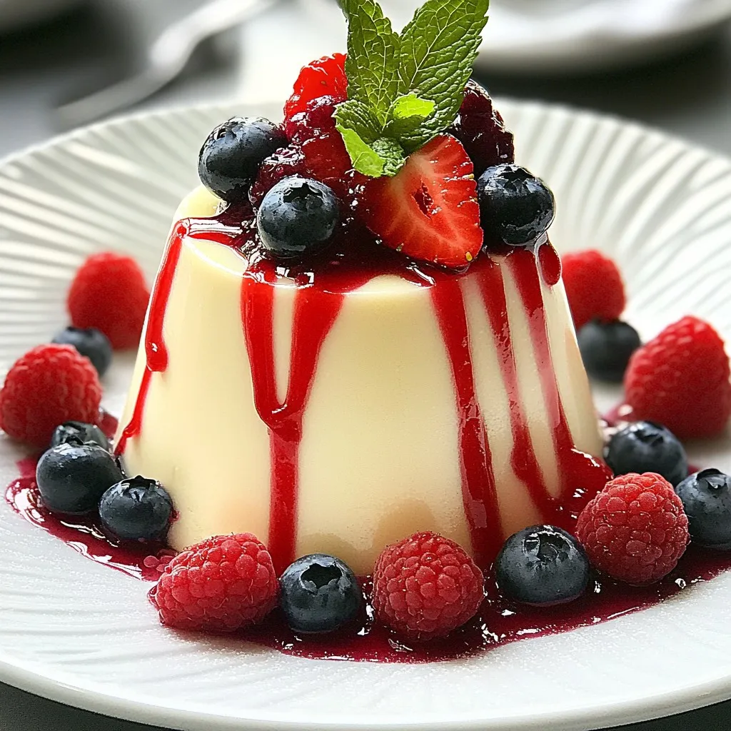 Delicious Vanilla Panna Cotta with Berry Compote