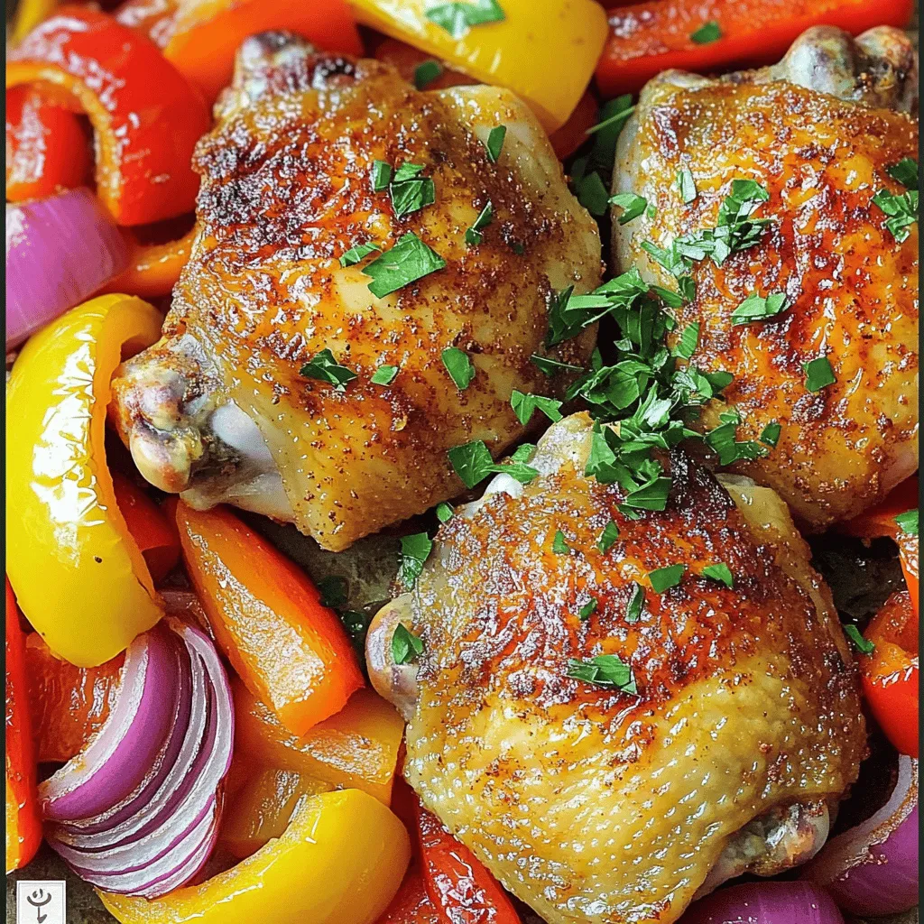 - 4 chicken thighs, bone-in and skin-on