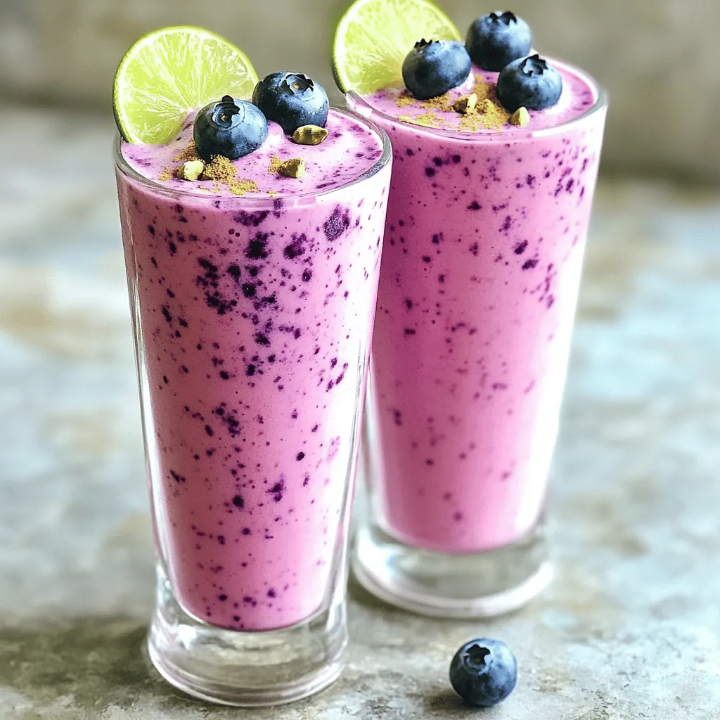 Blueberry Coconut Lassi Creamy and Refreshing Drink