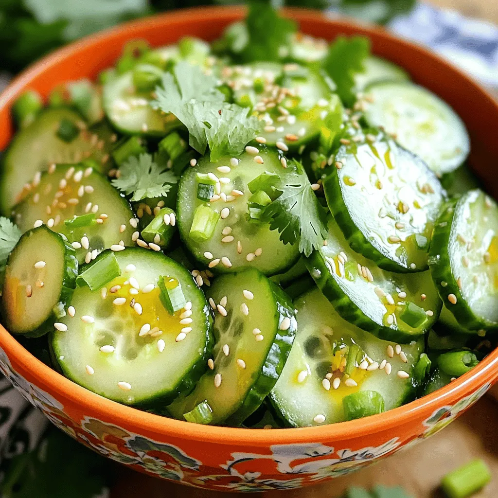 Spicy Sesame Cucumber Salad Fresh and Crunchy Delight