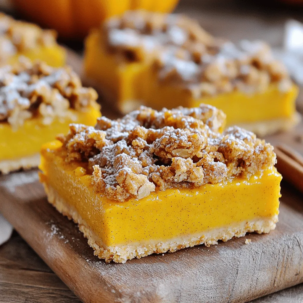Pumpkin Pie Crumble Bars Flavorful Fall Delight