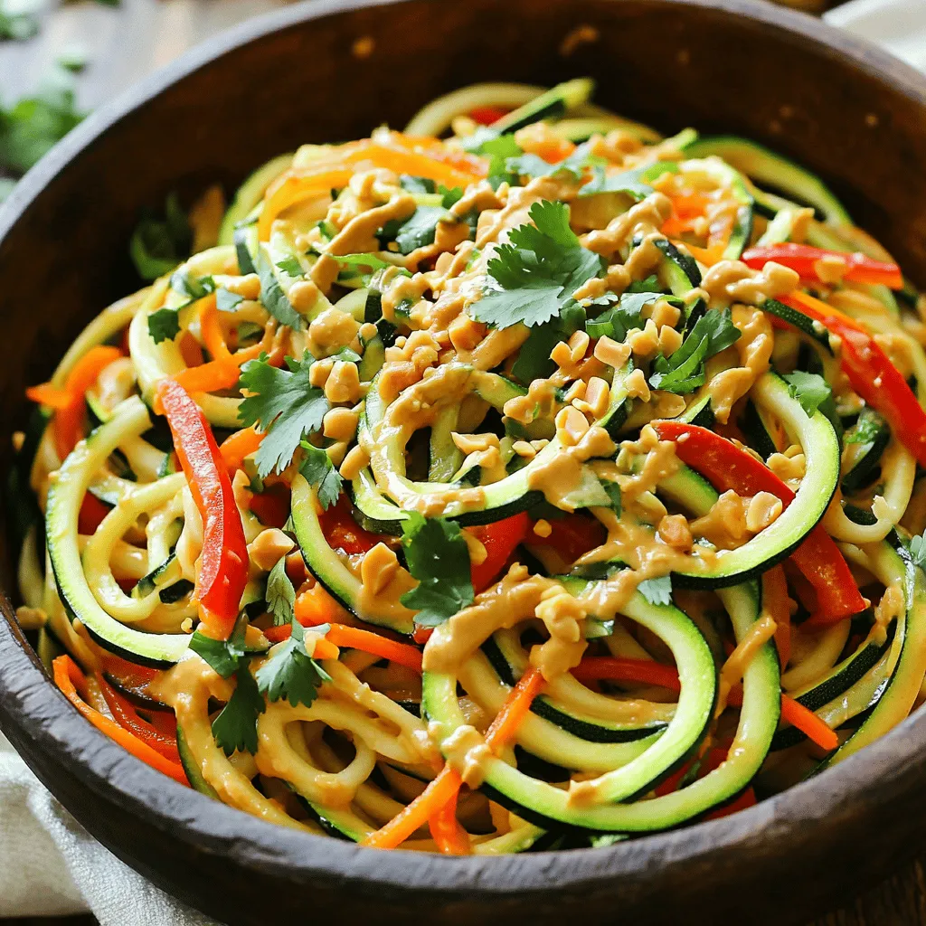 Thai Peanut Zucchini Noodles Flavorful and Fresh Meal