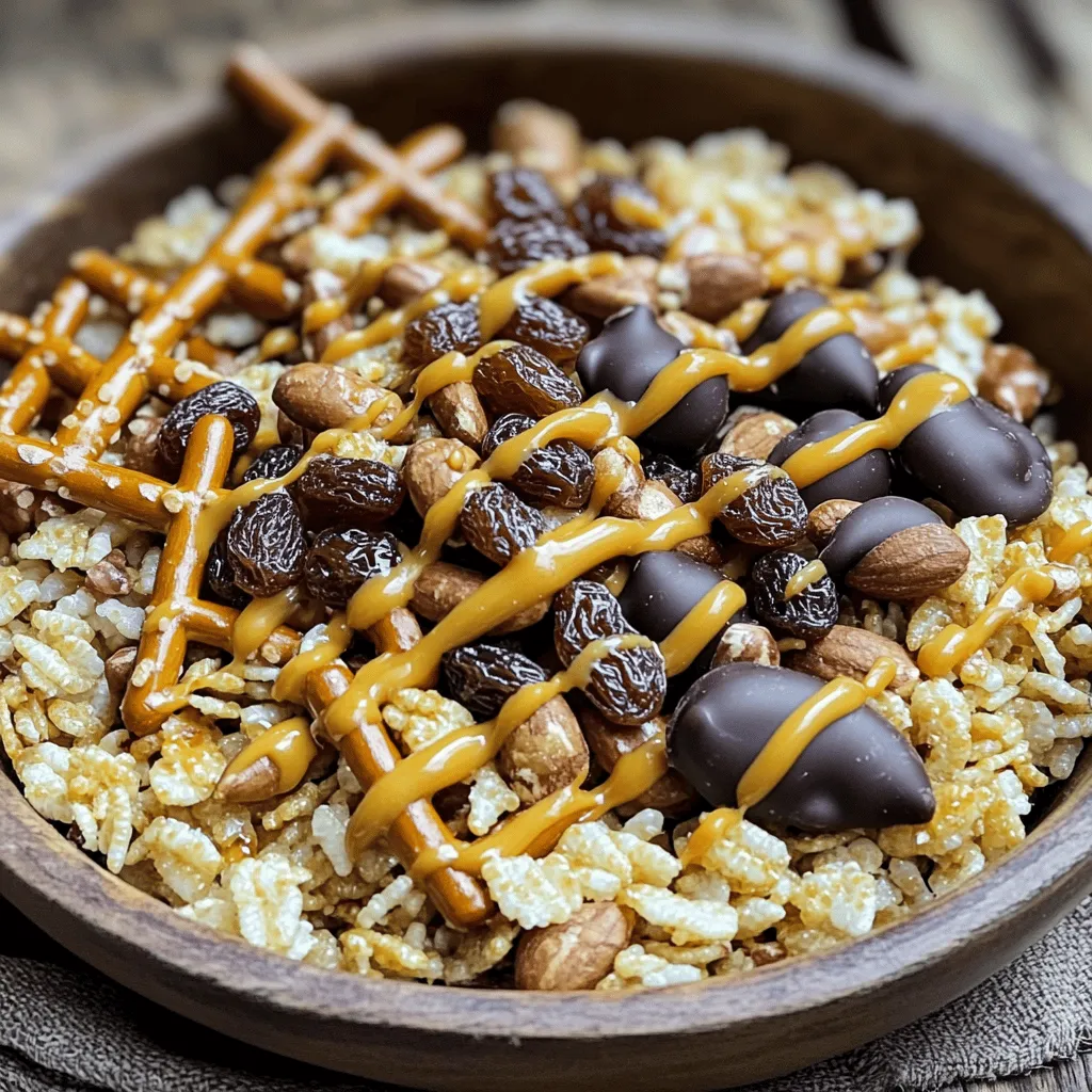Peanut Butter Chocolate Snack Mix Crunchy and Fun
