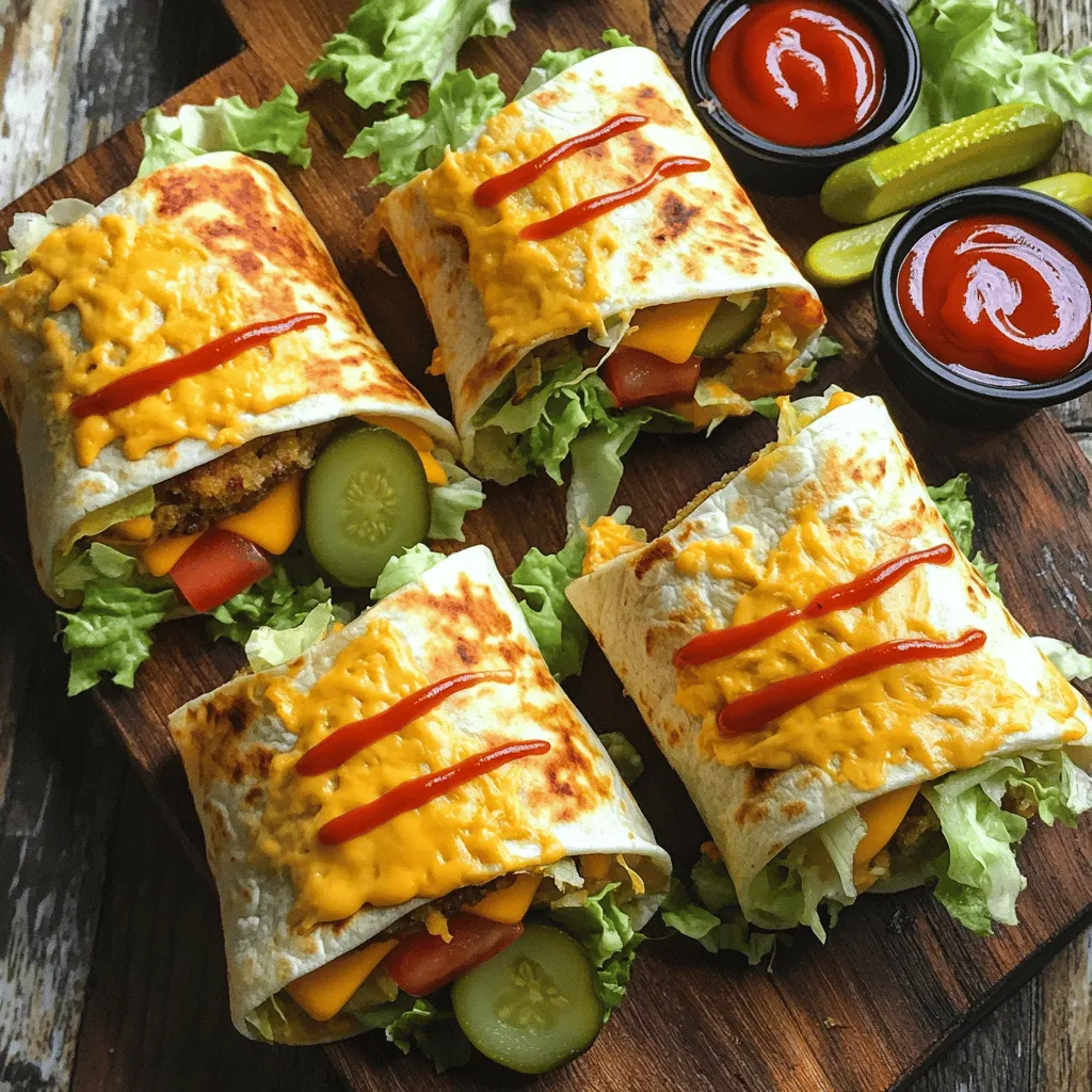 Grilled Cheeseburger Wraps Recipe