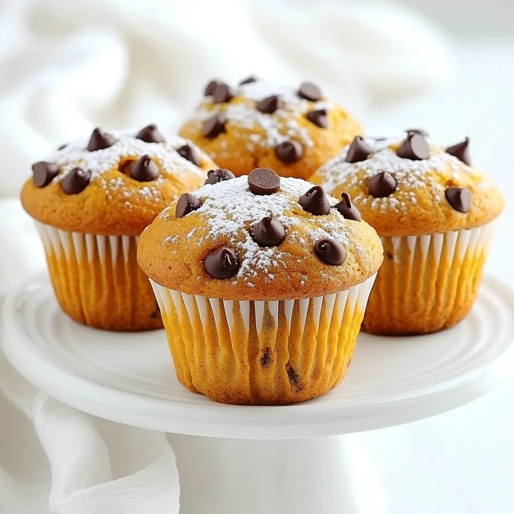 Pumpkin Chocolate Chip Muffins Bakery Style Delight