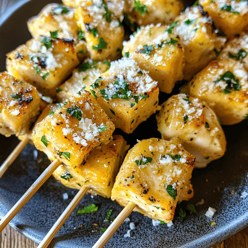 Garlic Parmesan Chicken Skewers: An Irresistible Delight