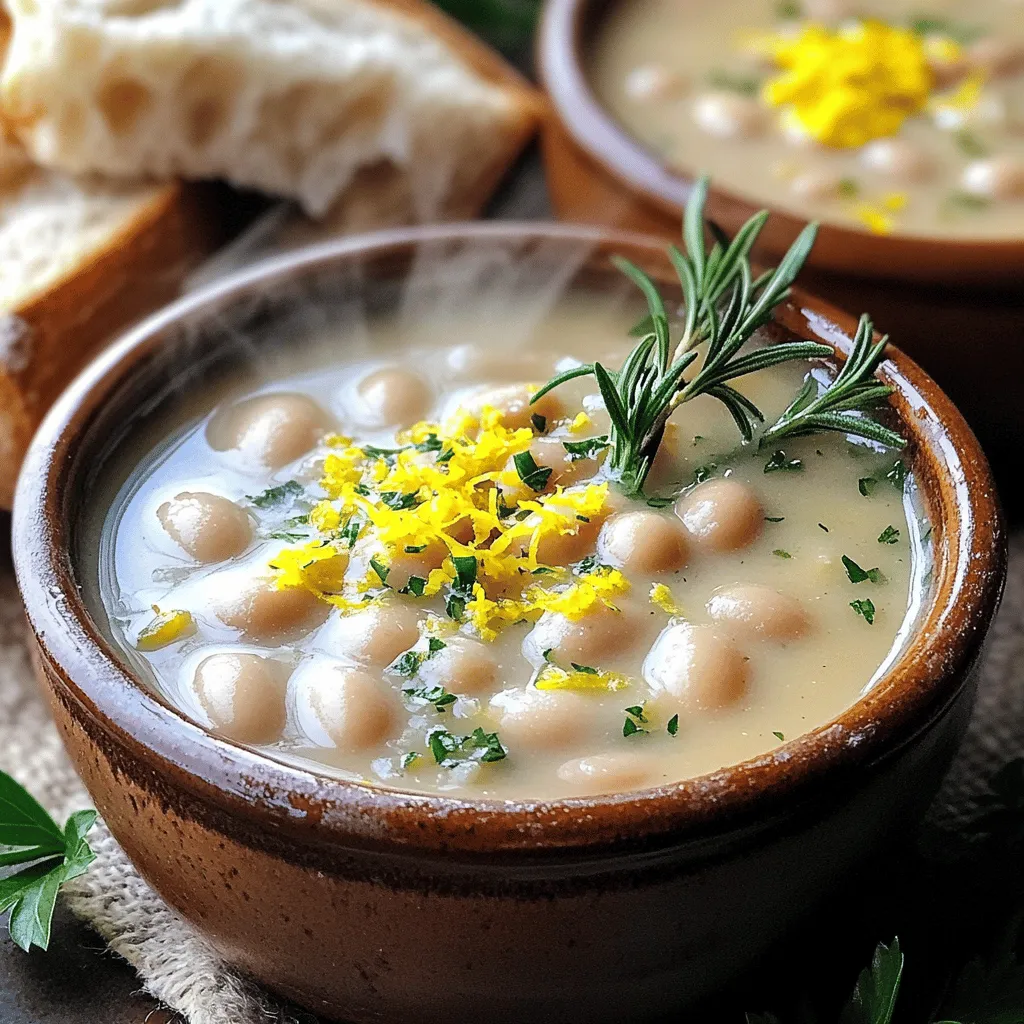Lemon Rosemary White Bean Soup Healthy Delight Today