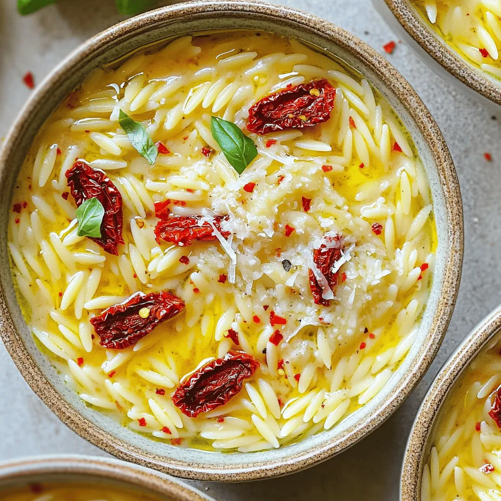 Creamy Sun-Dried Tomato Orzo Flavorful and Simple Dish