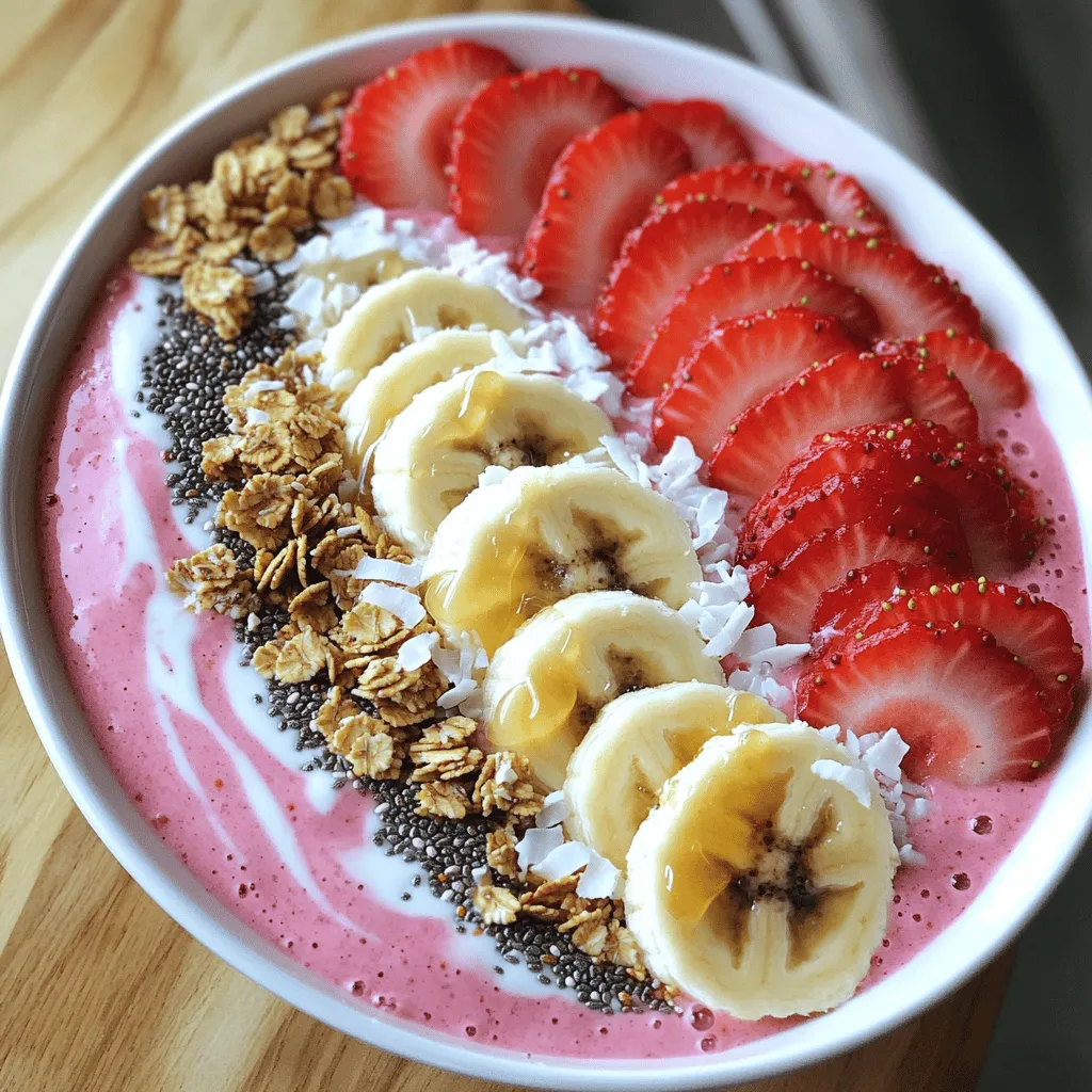 Strawberry Banana Smoothie Bowl Healthy and Delicious