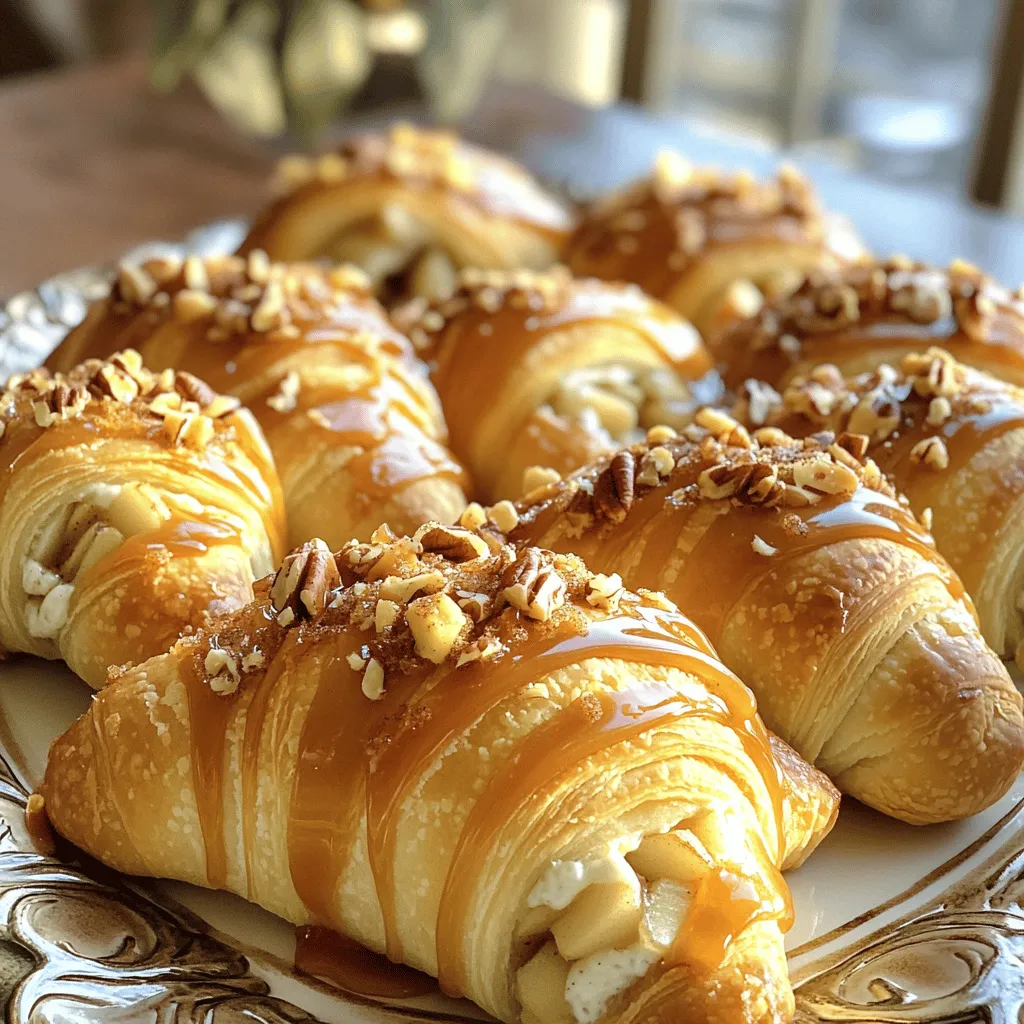Caramel Apple Cheesecake Crescent Rolls Delight