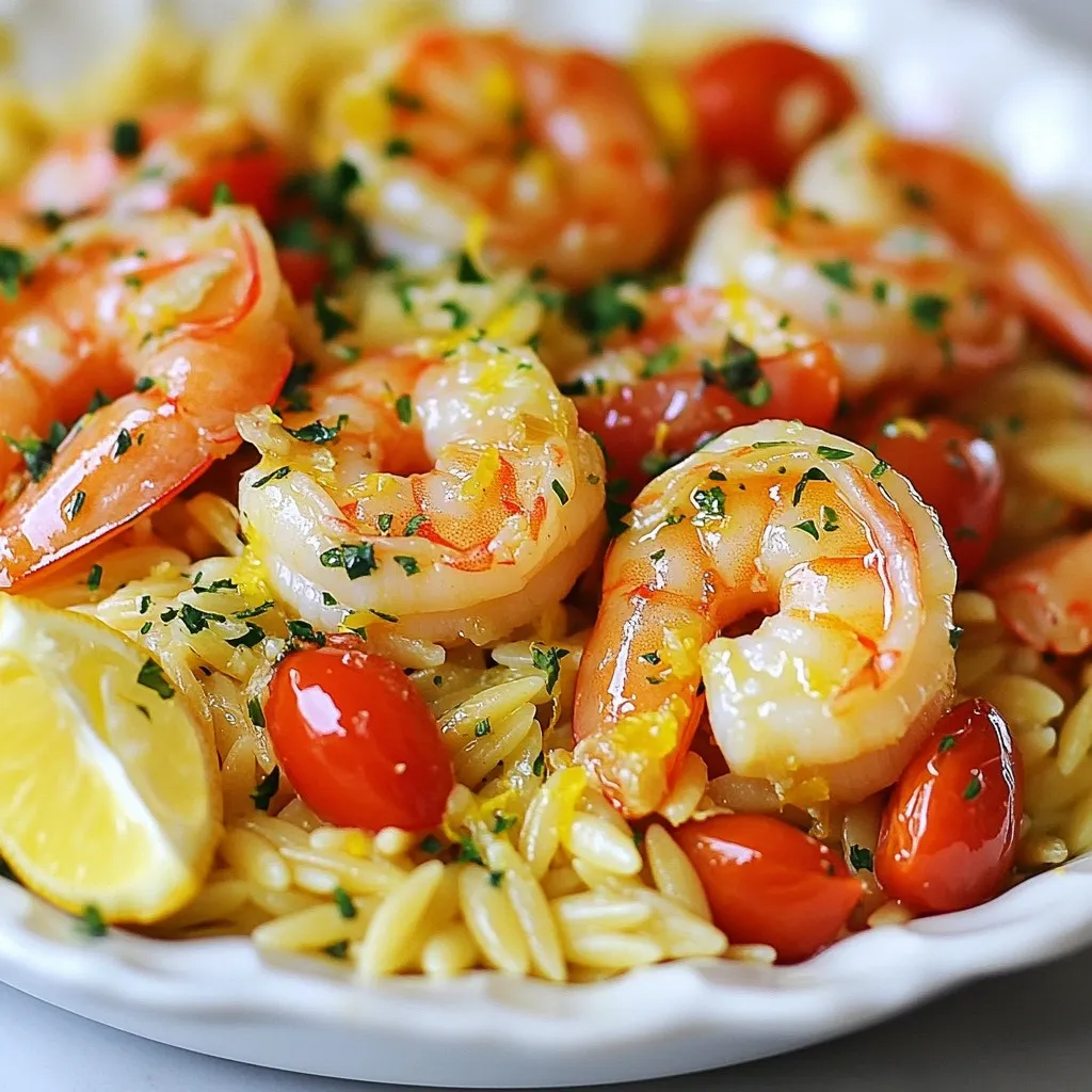 One-Pan Lemon Garlic Shrimp Orzo Flavorful Delight