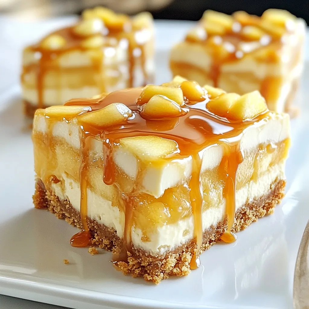 Caramel Apple Cheesecake Bars Irresistible Dessert Treat